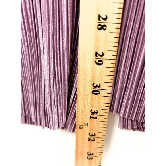 NWT Idem Ditto High Waisted Pleated Satin Palazzo Pants Wide Leg, Size L Orchid - Picture 8 of 10